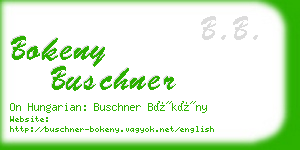 bokeny buschner business card